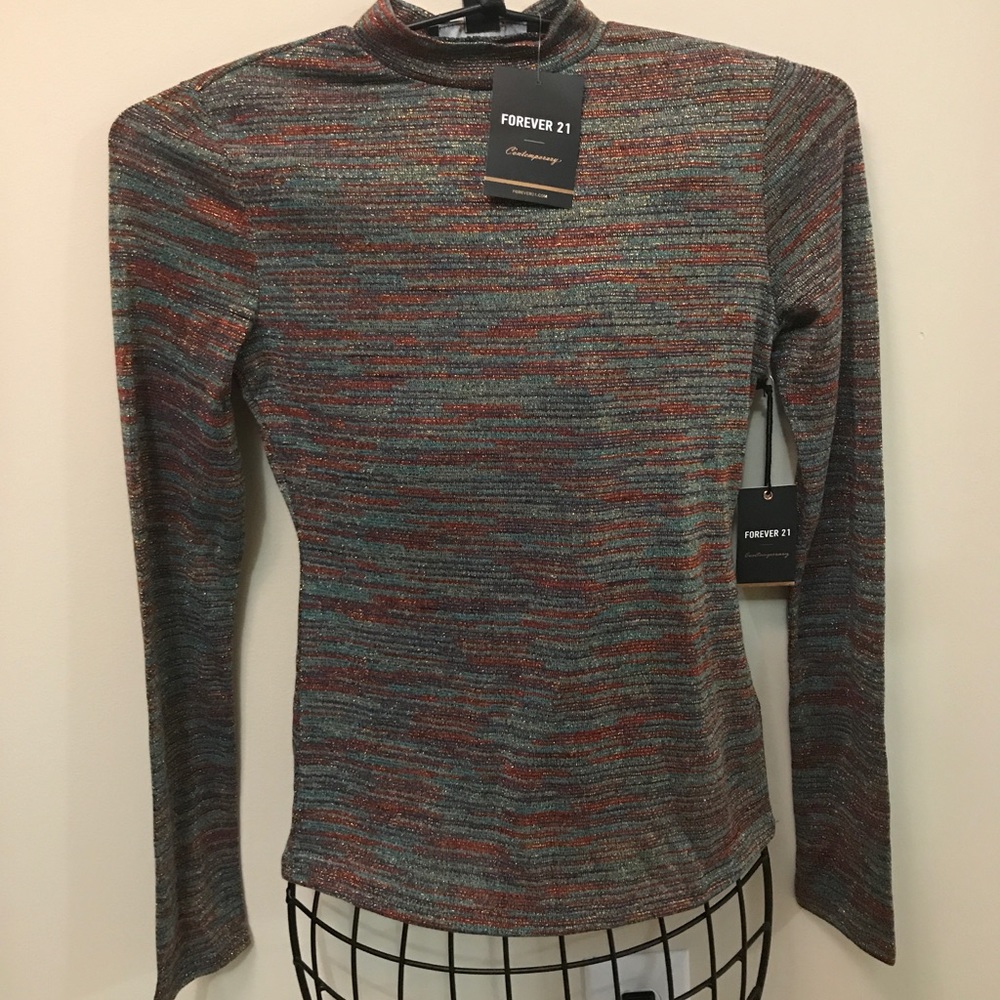 Multi colored stretch top